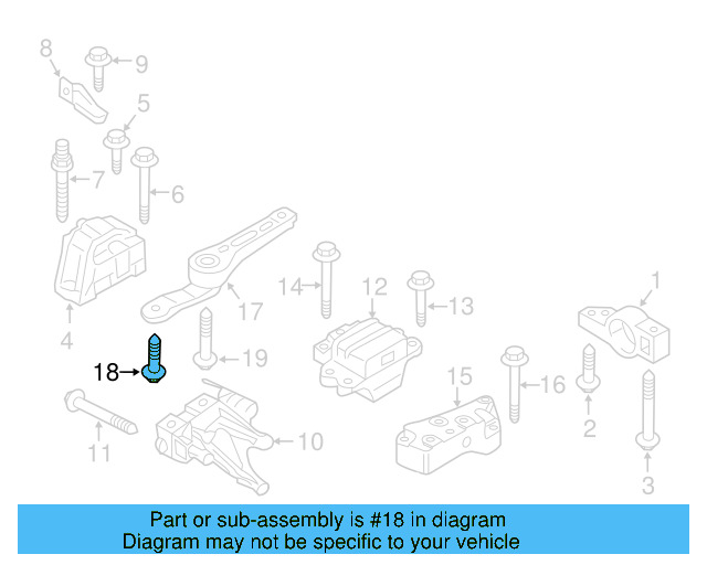 Rear Support Mount Bolt N-105-131-02 - View 17