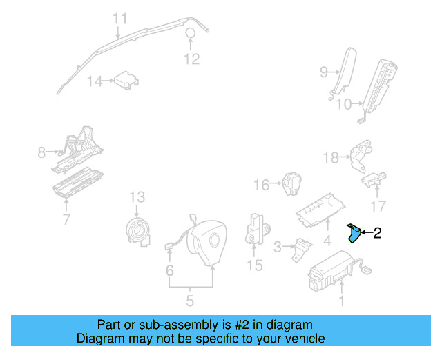 Passenger Air Bag Bracket 5K0-880-572 - View 7