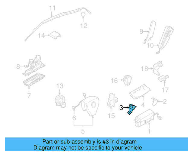 Passenger Air Bag Bracket 5K0-880-571 - View 7