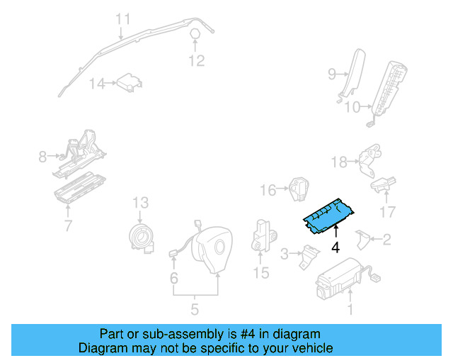 Passenger Air Bag Bracket 5K0-880-572 - View 9