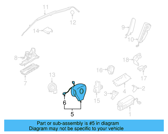 Driver Inflator Module 5K0-880-201-AA-81U - View 15