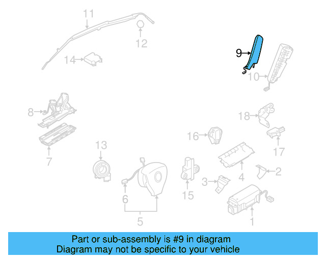 Side Impact Inflator Module 3C1-880-242-A - View 12