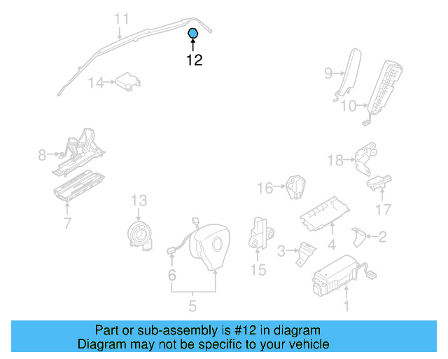 Head Air Bag Cap 1J0-971-254-B - View 13