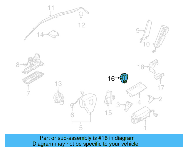 Side Impact Sens 5K0-959-354 - View 28