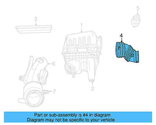 Intake Duct 7B0-129-609 - View 5