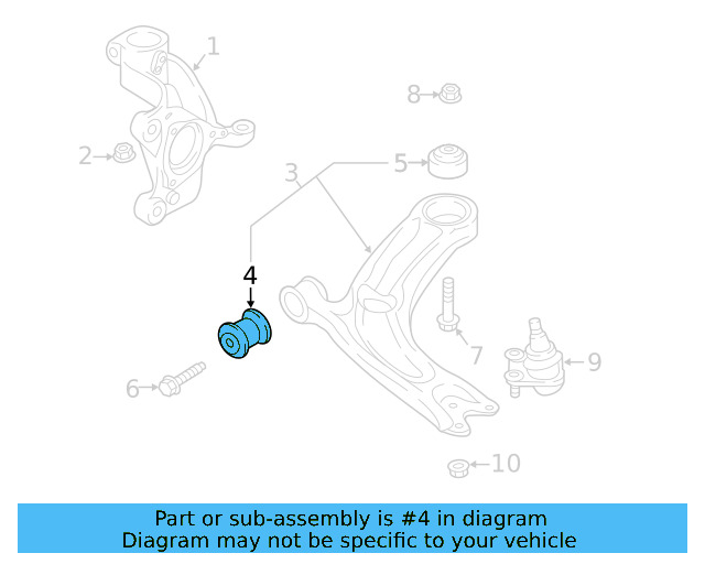 Lower Control Arm Front Bushing 5Q0-407-182-A - View 19