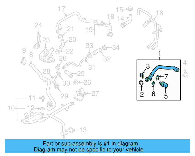 Lower Hose 7L6-122-051-AC