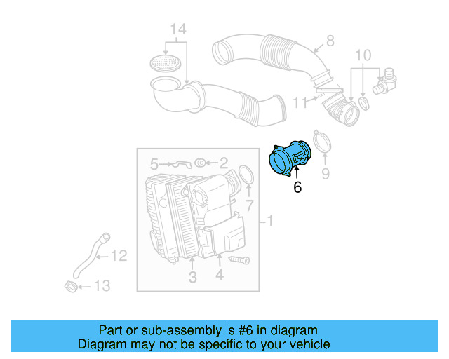 Mass Air Flow Sensor 059-906-461-N - View 14