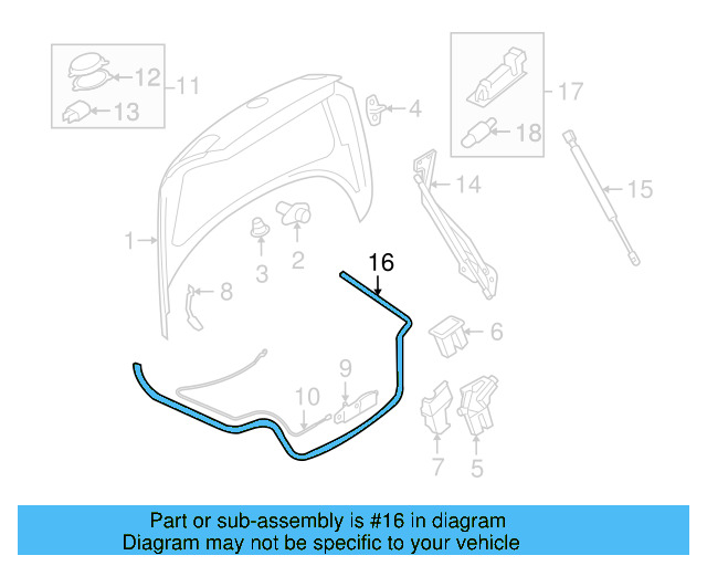 Weatherstrip 1Q0-827-705-Q-9B9 - View 3