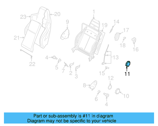 Recline Knob 1J0-881-671-H-9B9 - View 119