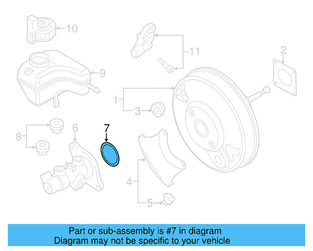 Master Cylinder Gasket 1J0-611-243-B - View 29