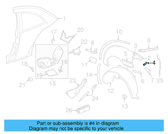 Fender Retainer Plate 1C0-821-255-P - View 13