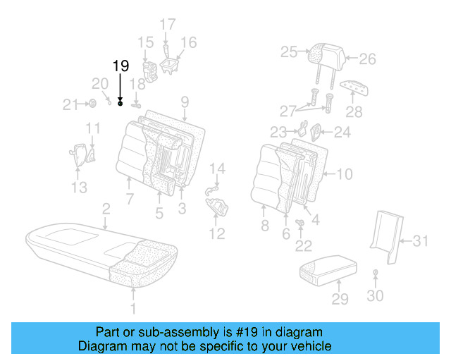 Headrest Pad 1J0-881-905-E - View 4