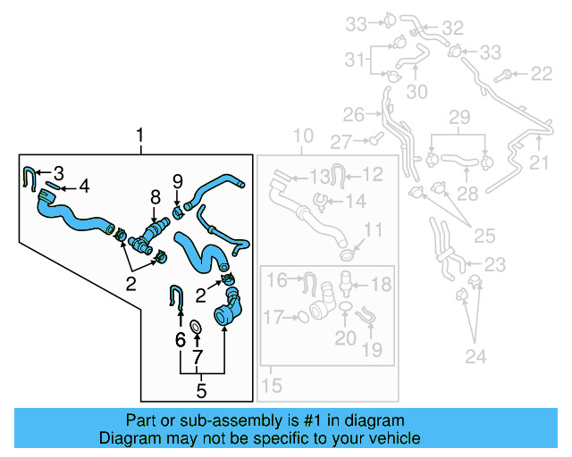 Upper Hose 1K0-122-101-KT - View 26