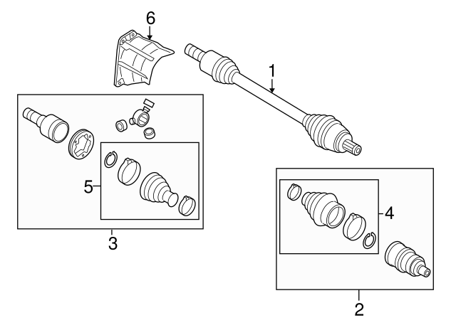 Axle Assembly 3C0-407-452-DX - View 3