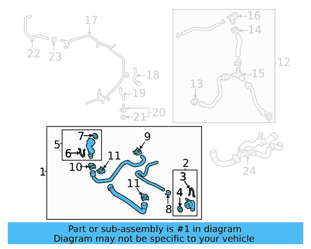 Upper Hose 3QF-122-101-F - View 5
