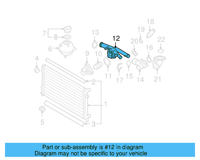 Thermostat Housing 03H-121-117-A - View 11