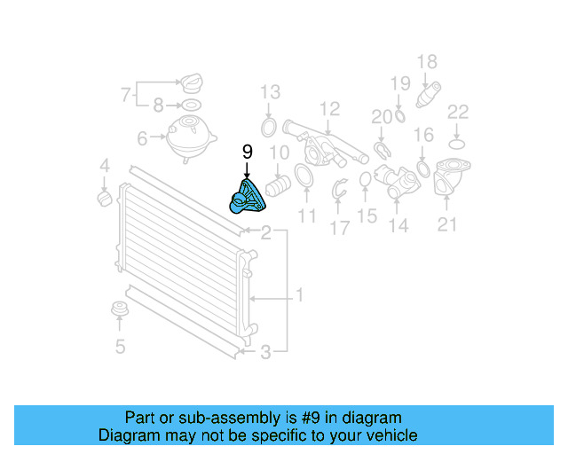 Thermostat Housing 03H-121-117-A - View 12