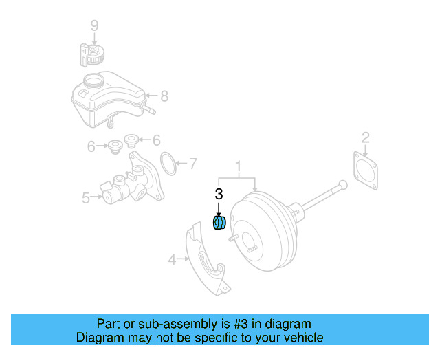 Power Brake Booster Grommet 1S0-612-250-A - View 15