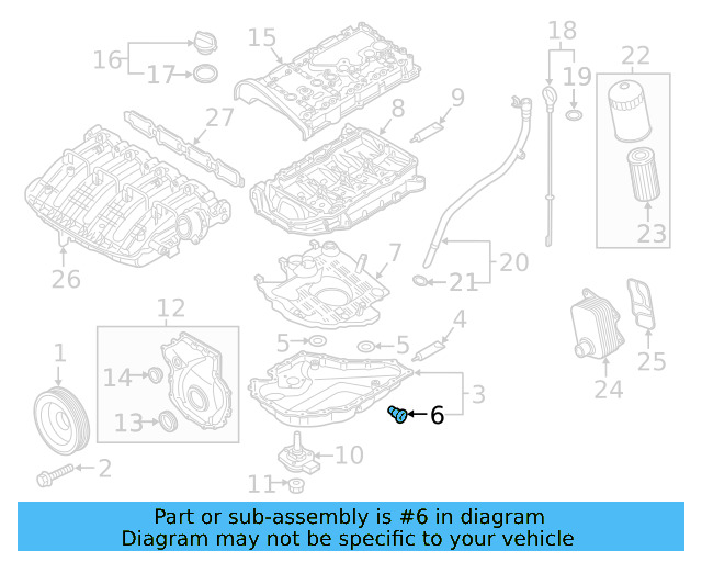 Drain Plug 06L-103-801 - View 6