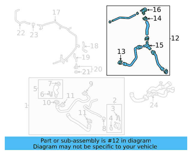 Rear Hose 3QF-122-157-D - View 3