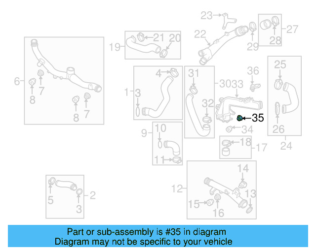 Connector Pipe Retainer 7L6-145-830 - View 13