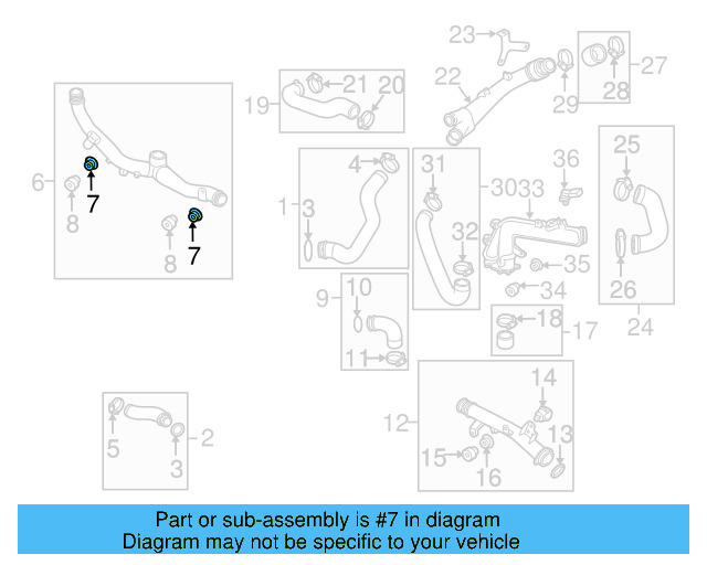 Connector Pipe Retainer 7L6-145-830 - View 12