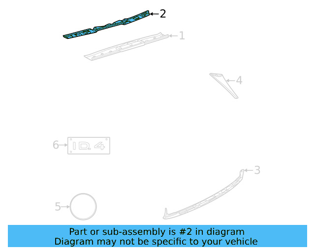 Upper Trim Mount Plate 11A-827-699-F - View 2