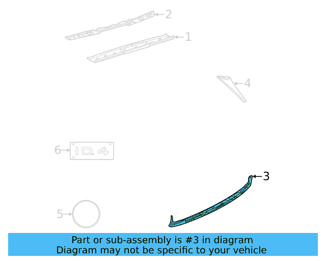 Lower Trim 11A-827-335-B-9B9 - View 4
