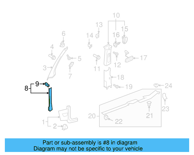 Body A 1K0-868-224-A-82V - View 8
