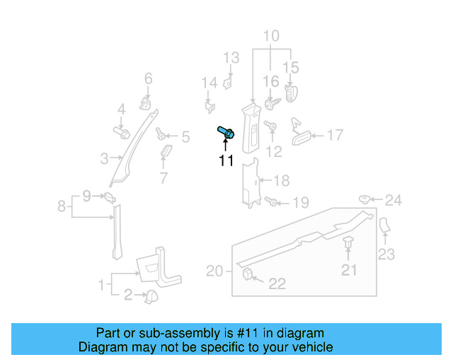 Pillar Trim Retainer 1K0-867-283