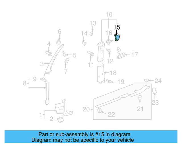 Coat Hook 1K0-857-635-82V - View 3