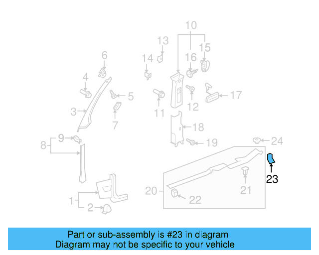 Kick Panel Trim Clip N-902-438-01 - View 6