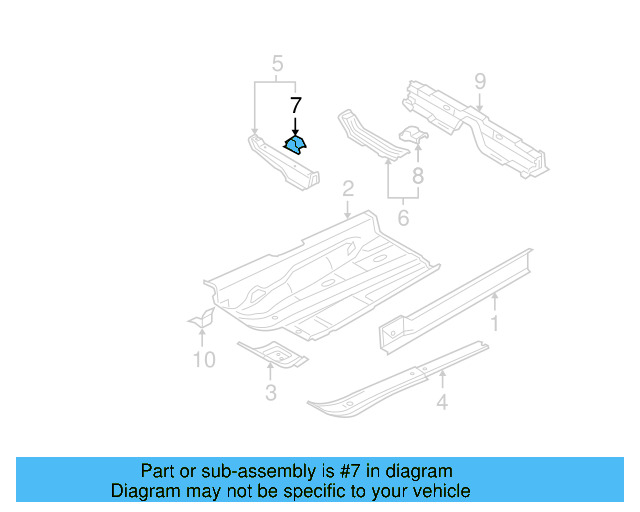 Seat Support Bracket 3D0-802-570-B - View 3