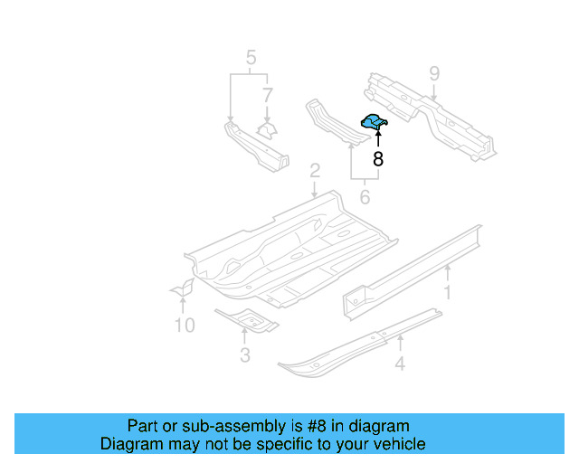 Seat Support Bracket 3D0-801-310-A - View 3