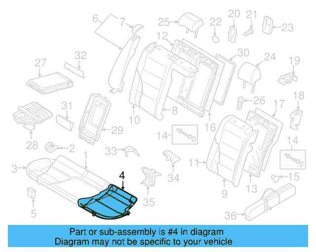 Seat Frame 1K0-885-305-J - View 11