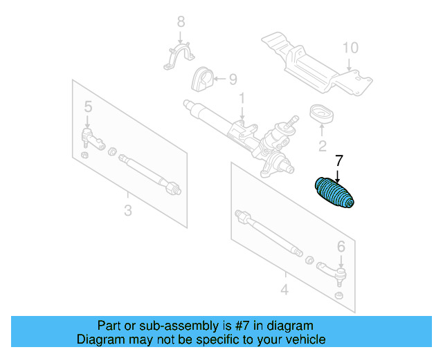 Rack And Pinion Bellows 8N0-422-831 - View 3
