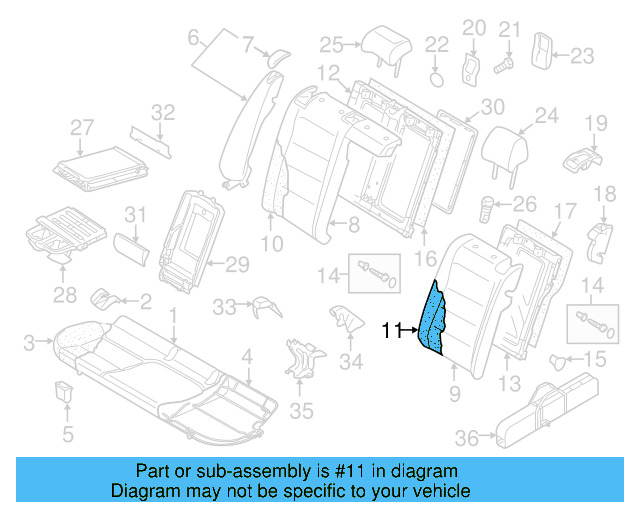 Seat Back Frame 1K0-885-503-AS