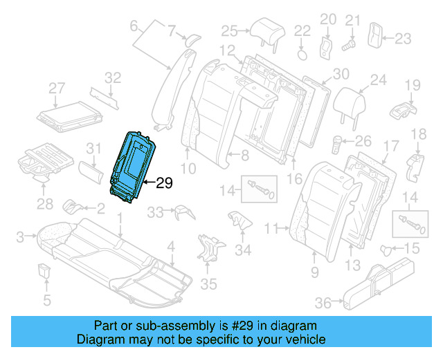 Seat Back Cushion 1K5-885-873-H-83V - View 7