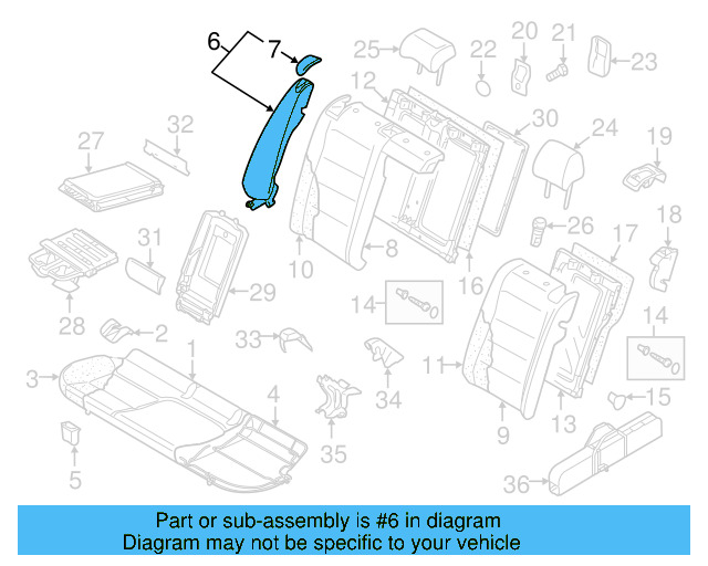 Seat Belt Guide 1K3-857-817 - View 12