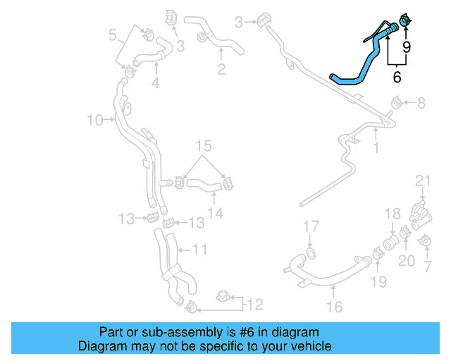 HVAC Heater Hose 1K0-122-157-HH - View 6