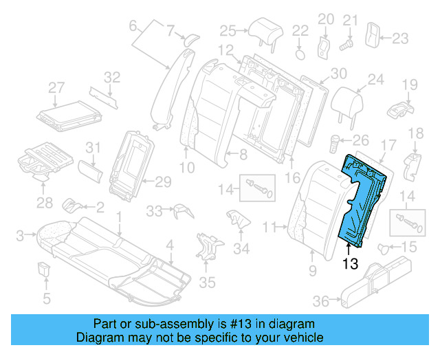 Seat Back Frame 1K0-885-503-AS - View 7