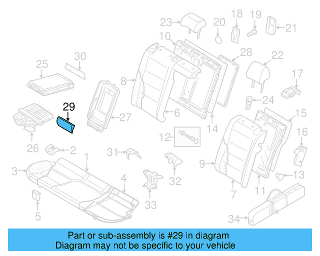 Seat Back Cushion 1K5-885-873-H-83V