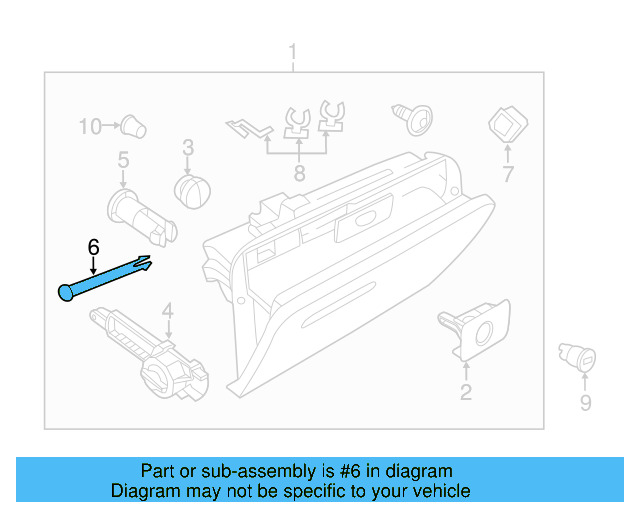 Glove Box Door Pin WHT-005-732 - View 7