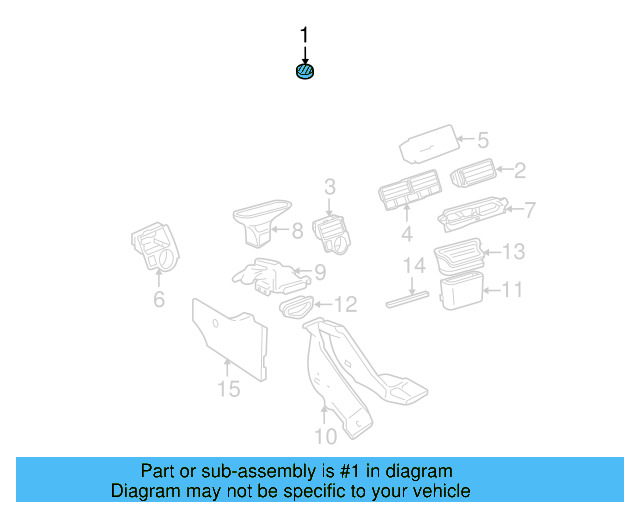 Vent Grille 1J0-819-728-E-2AQ - View 12