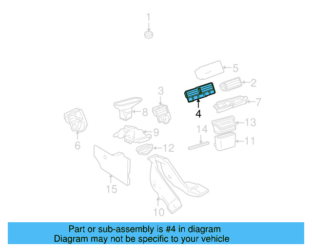 Vent Grille 1J0-819-728-E-2AQ - View 2