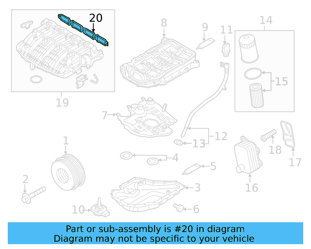Manifold Gasket 06K-129-717-A - View 4