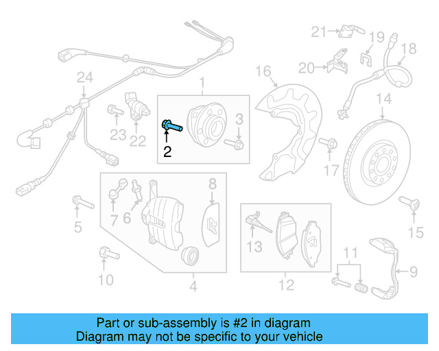 Hub & Bearing Mount Bolt WHT-000-237 - View 28