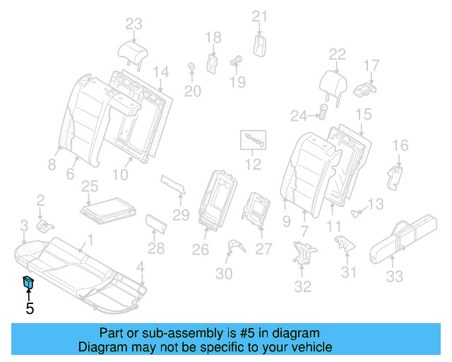 Seat Frame Grommet 1K0-886-373-C - View 13