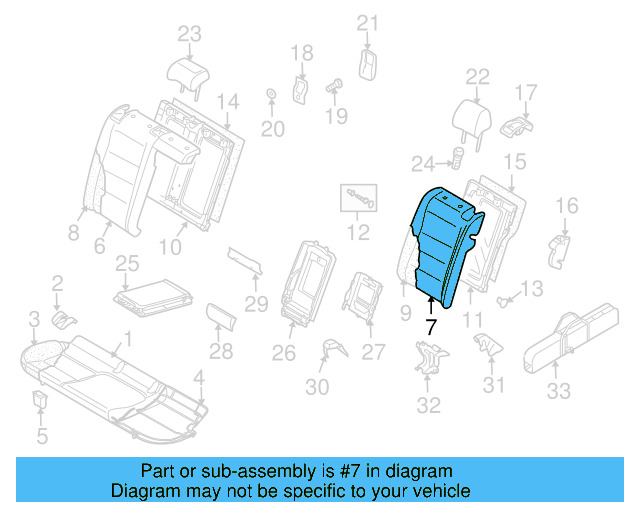 Seat Back Cover 1K0-885-805-GK-UJD